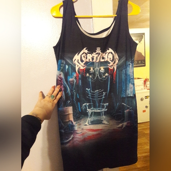 Mortician heavy metal black metal Babe goth dress woman's medium - Picture 6 of 6